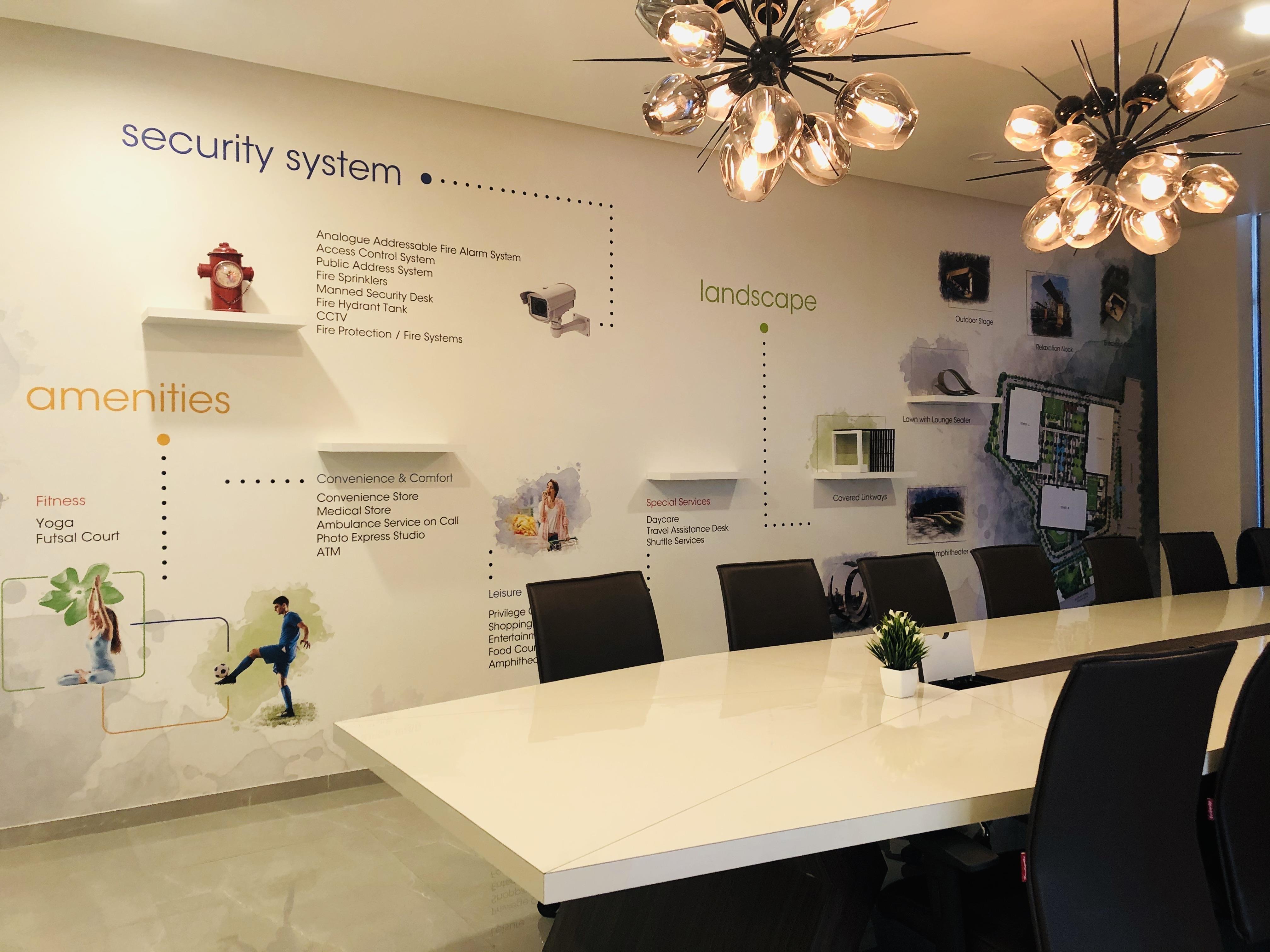Global SEZ commercial wallpaper installation